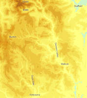 Contour map of peak district