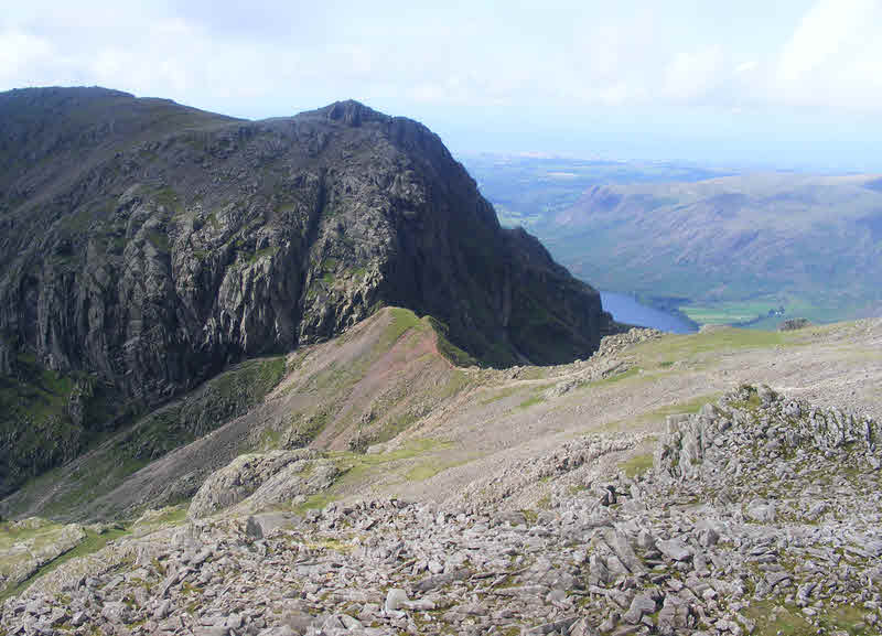 Scafell seen over Mickledore 
