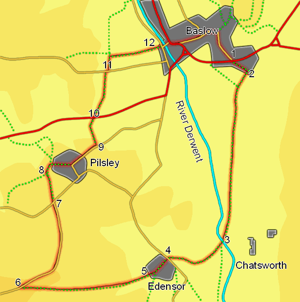Walk from Baslow through Chatsworth Park